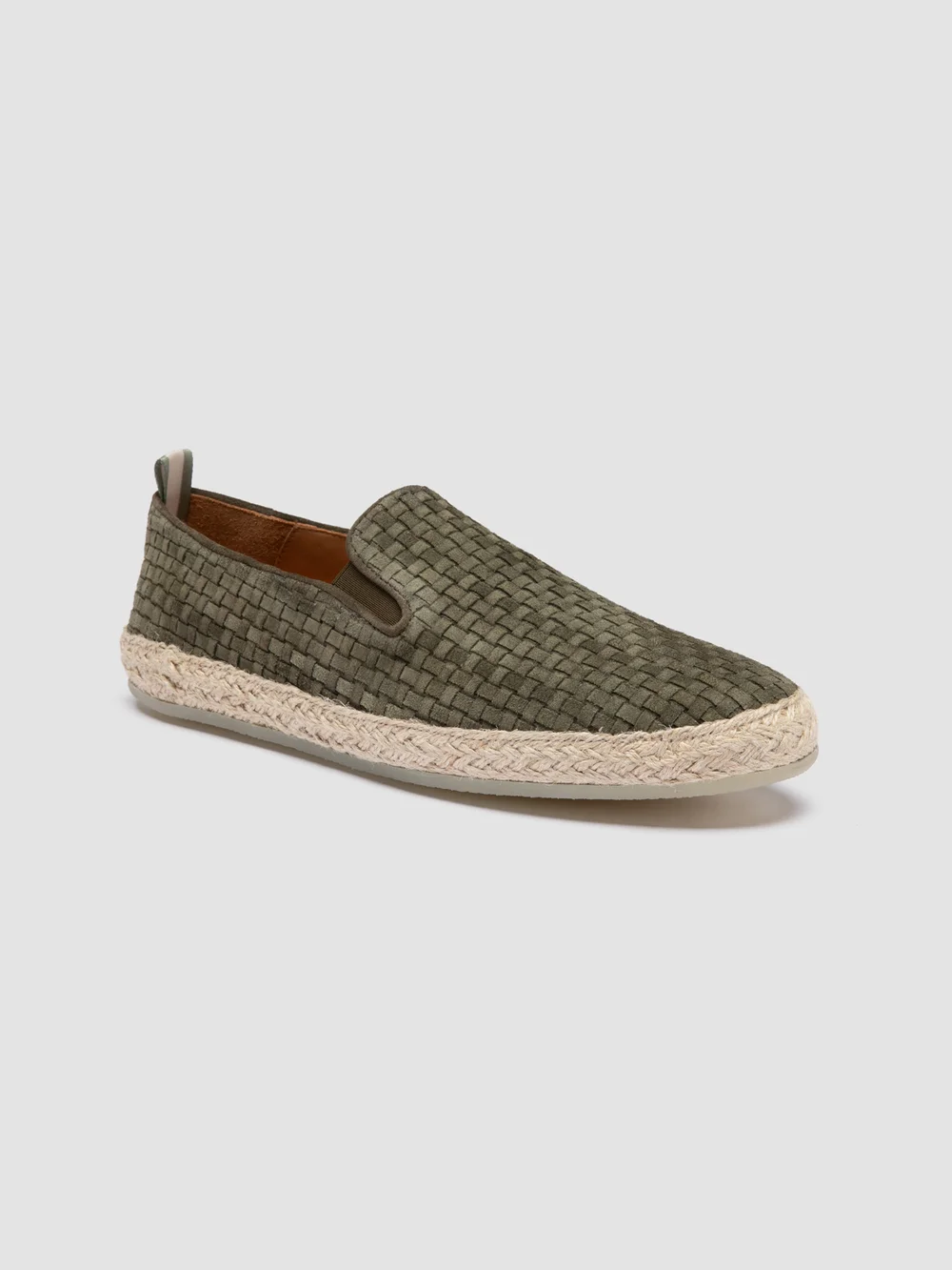 BOWLINE 001 - Green Woven Espadrille Shoes - Image 3
