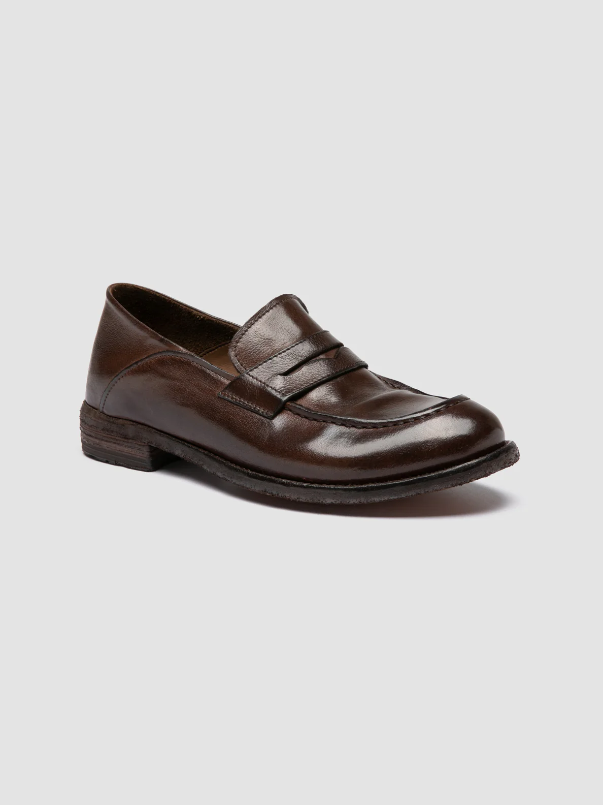 LEXIKON 140 - Dark Brown Leather Penny Loafers - Image 3