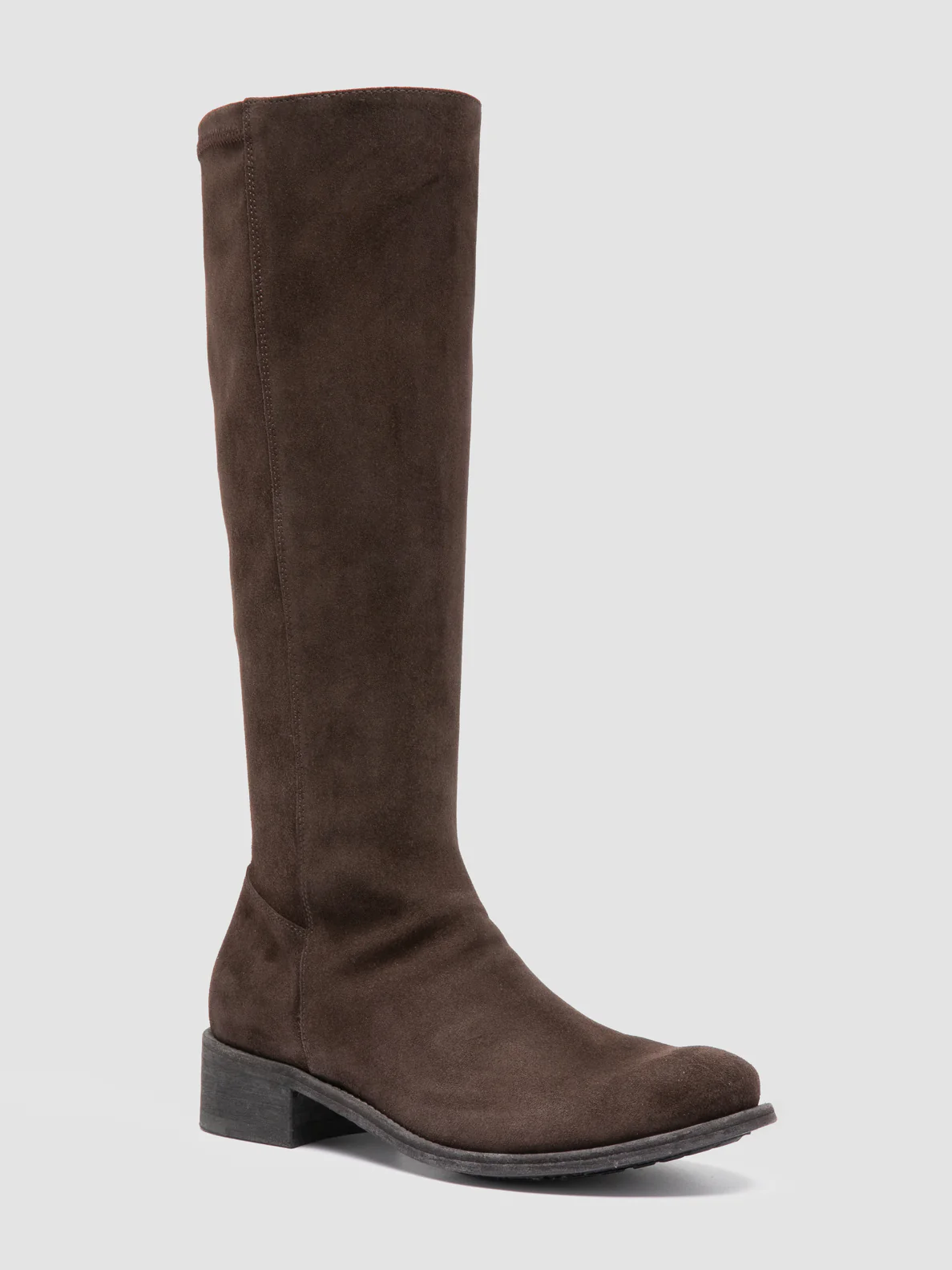 LISON 035 - Brown Stretch Suede Boots - Image 3
