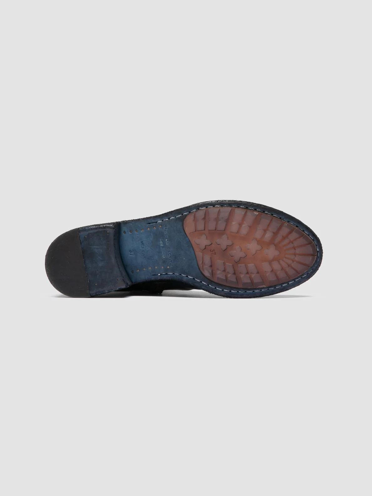LISON 036 - Navy Leather Zipped Boots - Image 5