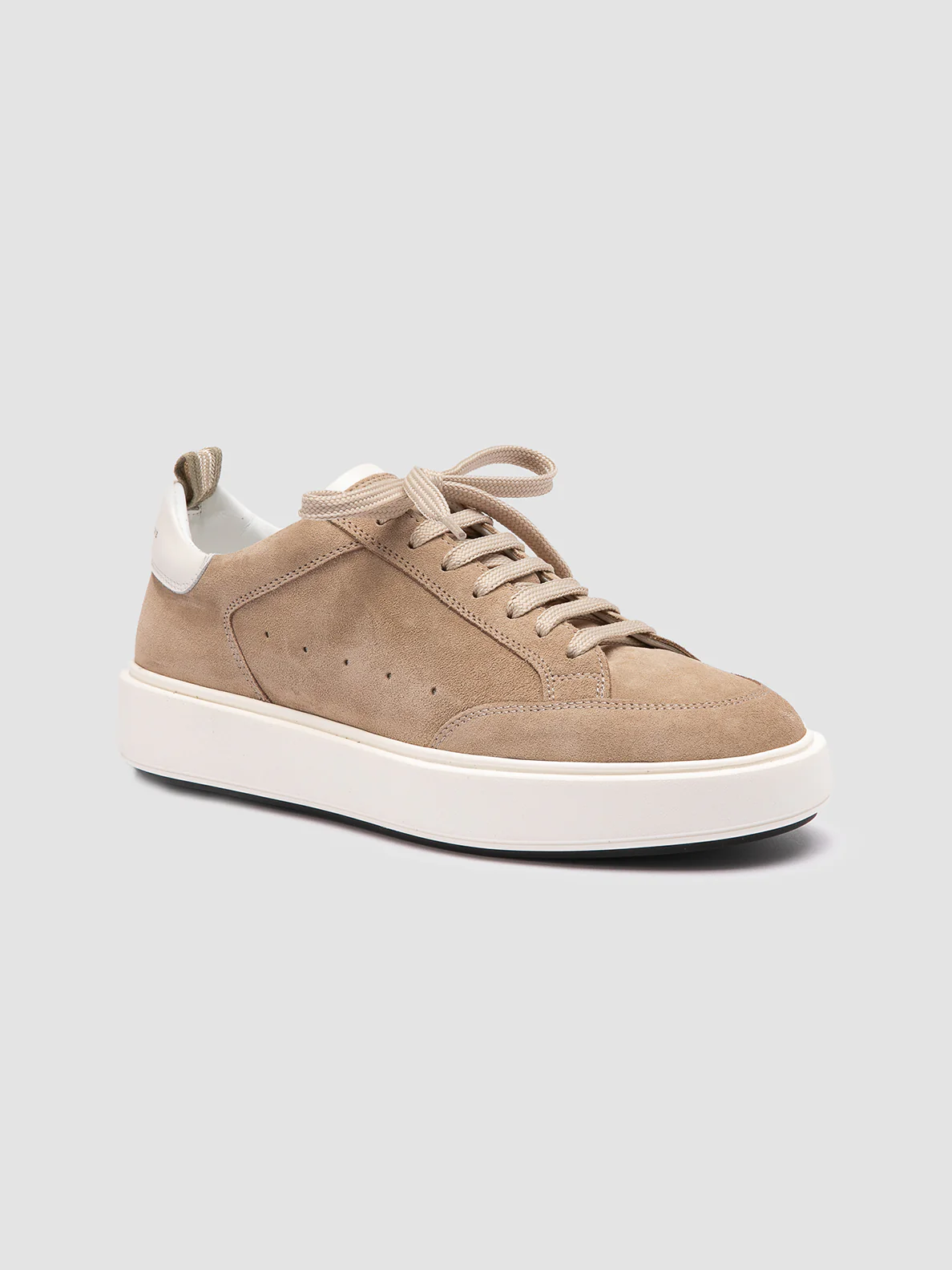 SEQUEL 101 - Beige Suede Low-Top Sneakers - Image 3