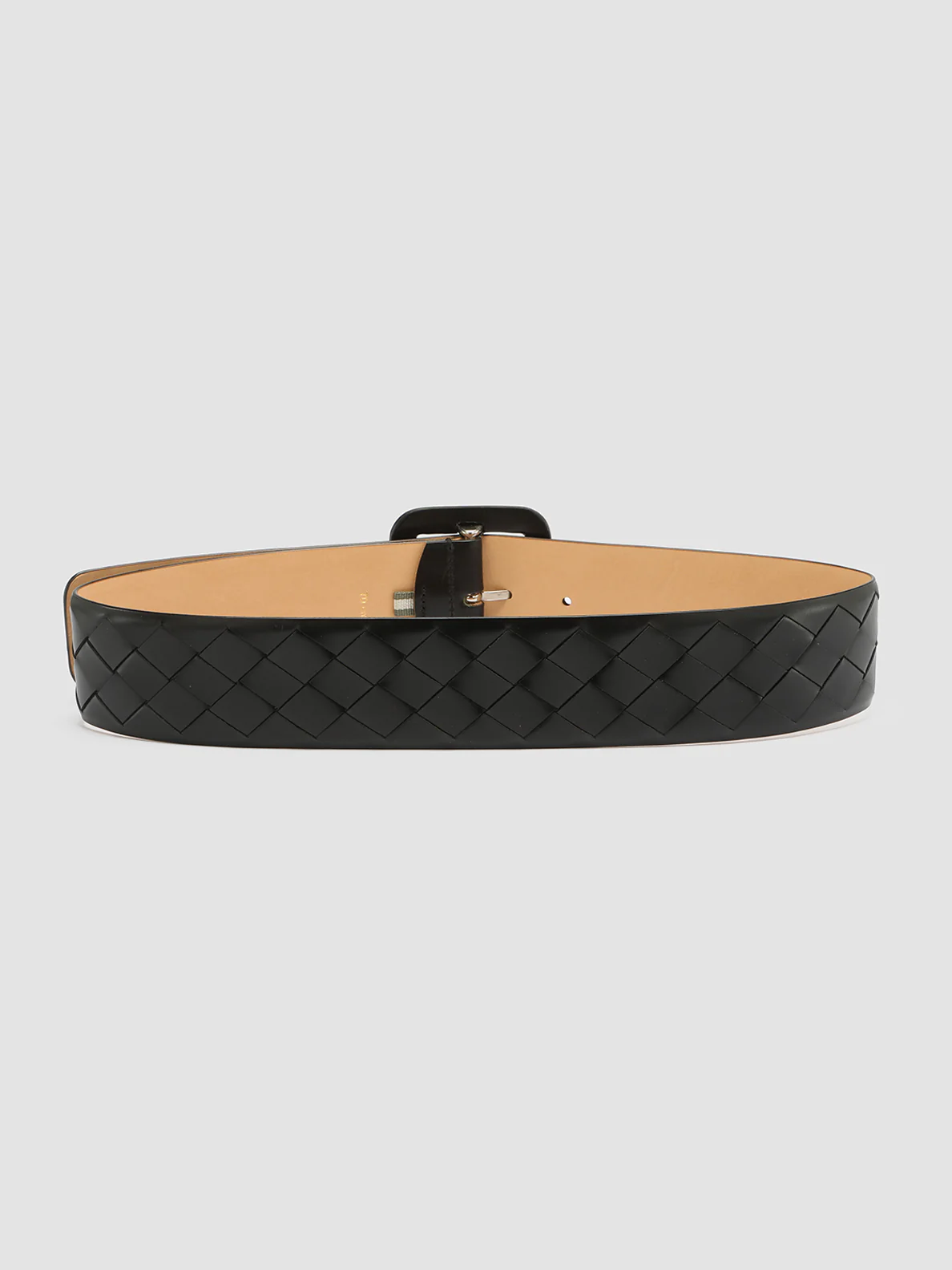 OC STRIP 059 - Black Woven Leather Belt - Image 3