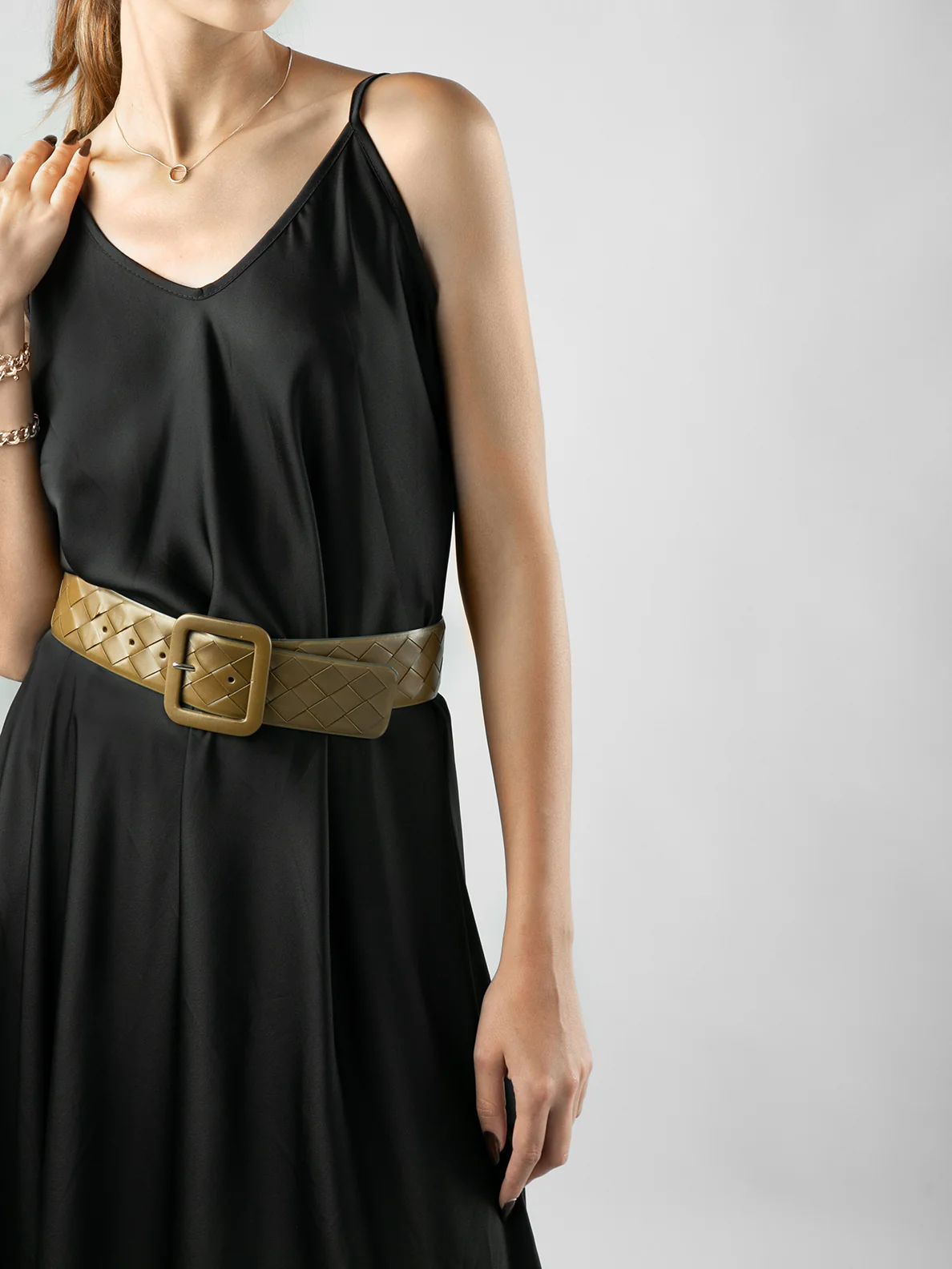 OC STRIP 059 - Black Woven Leather Belt - Image 5