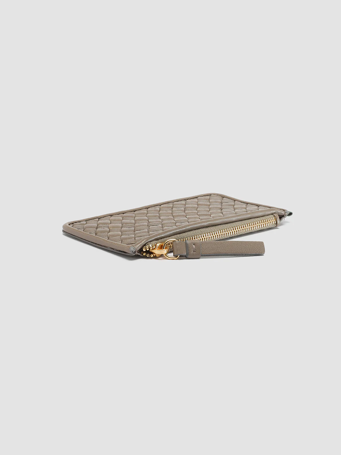 JULIET 103 - Taupe Woven Leather card holder - Image 3