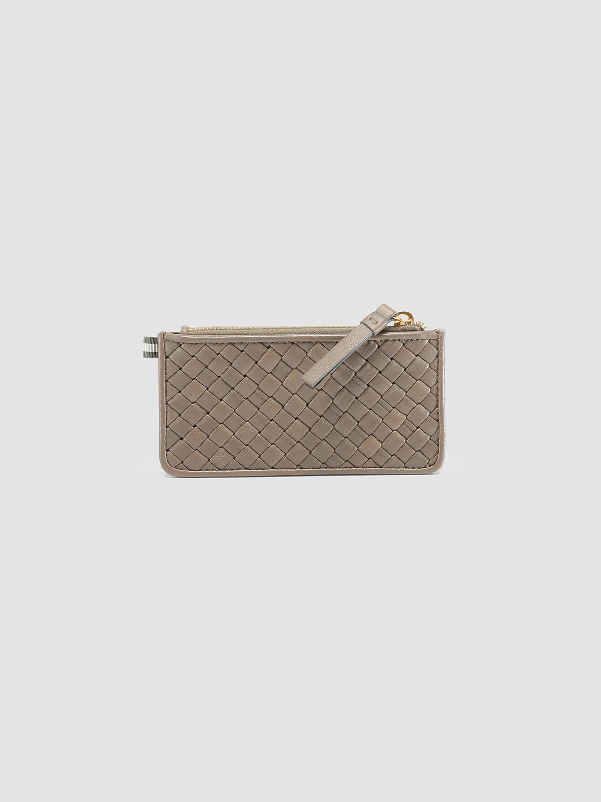 JULIET 103 - Taupe Woven Leather card holder - Image 4